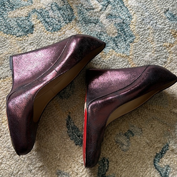 Christian Louboutin Metallic Purple Wedges - Picture 4 of 8